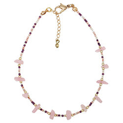 Anklet - Seed Beed Rose Quartz-hotRAGS.com