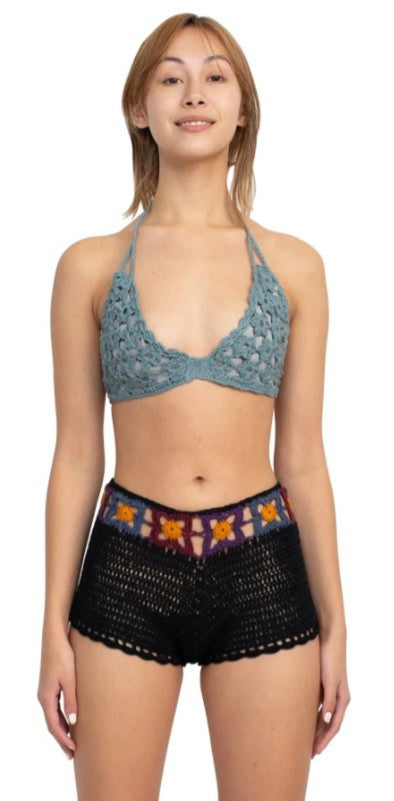Jr Crochet Halter Top - Daisy Blue-hotRAGS.com