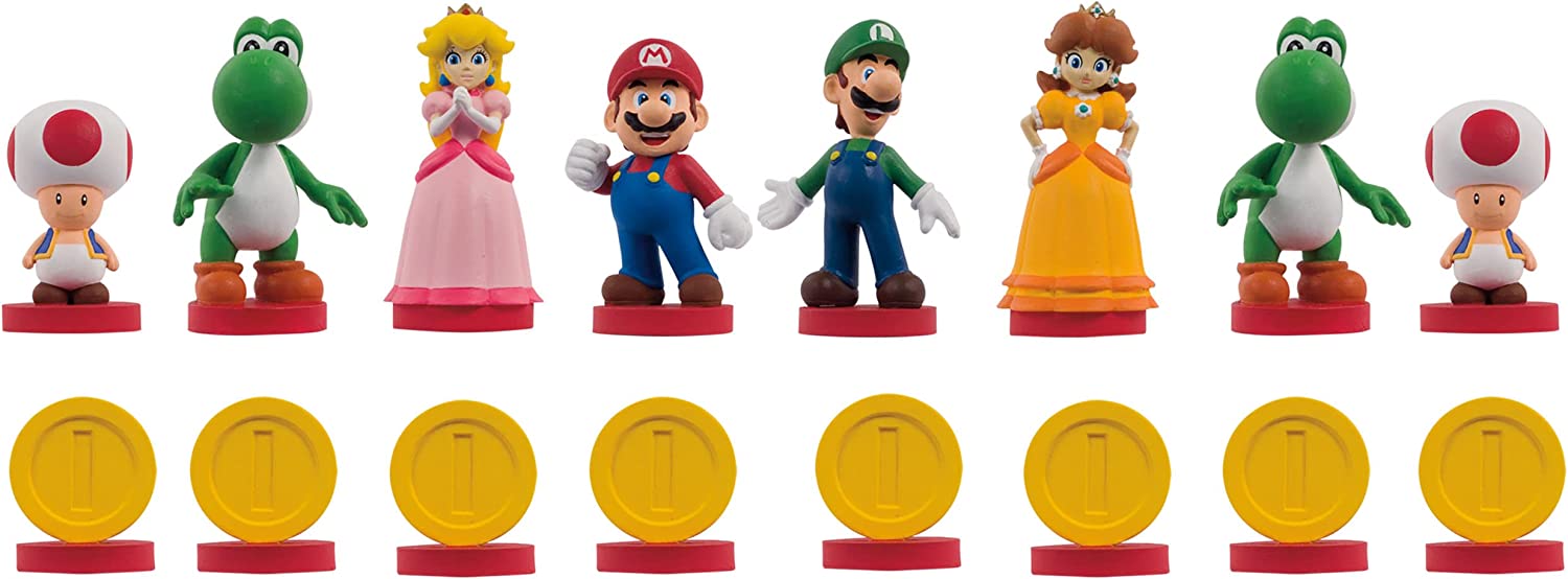USAOPOLY Super Mario Chess Set | 32 Custom Scuplt Chesspiece for 2 players Including Iconic Characters Like Mario, Luigi, Peach, Toad, Bowser | Themed Chess Game from Nintendo Video Games-hotRAGS.com