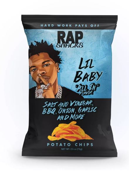 Rap Snacks Lil Baby All in Potato Chips 2.5 Oz Bags-hotRAGS.com
