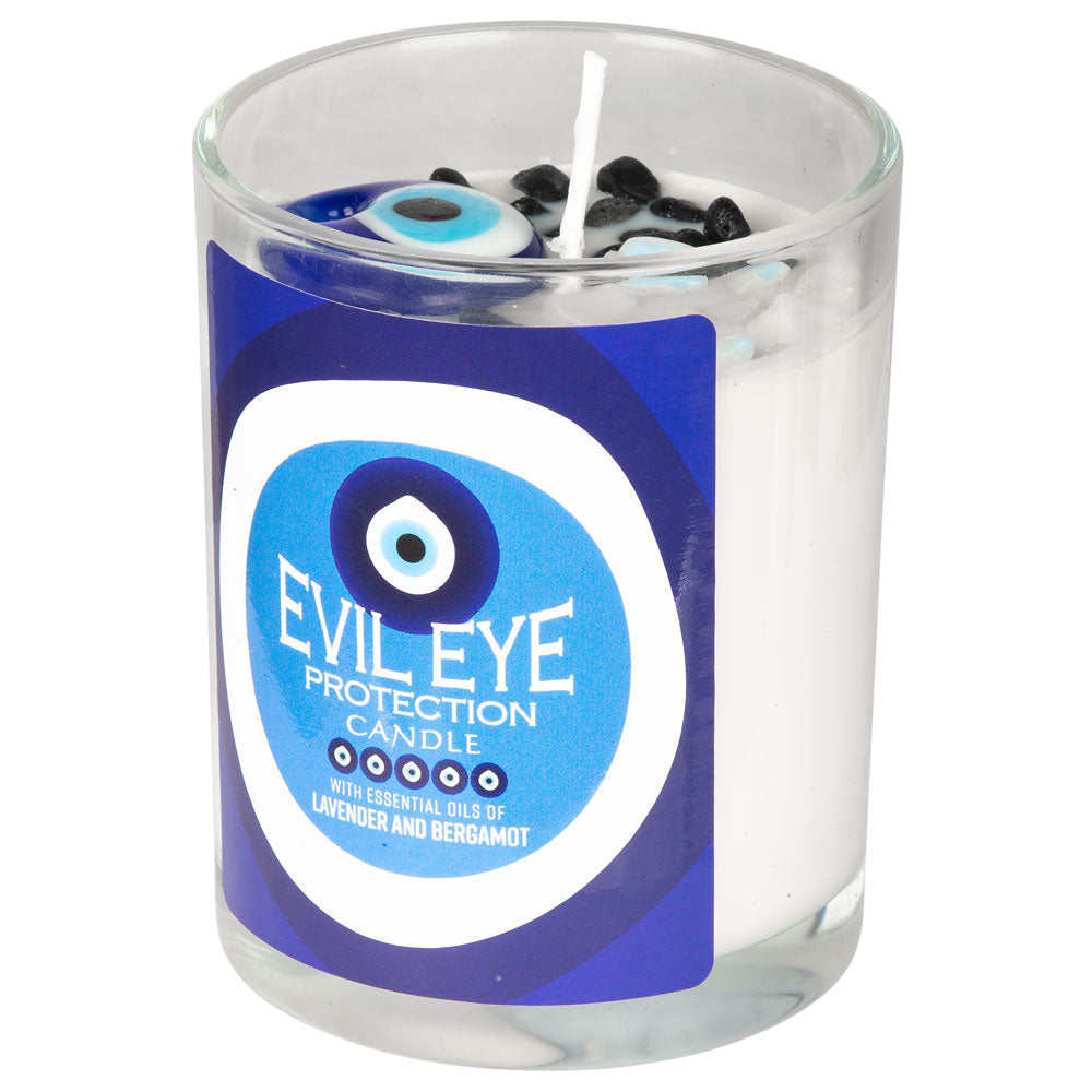 Candle - Evil Eye Glass Amulet Jar-hotRAGS.com