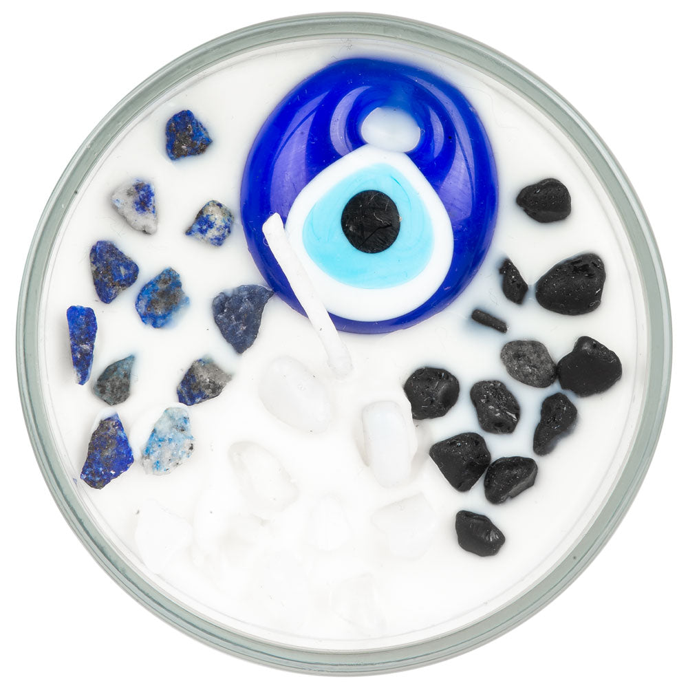 Candle - Evil Eye Glass Amulet Jar-hotRAGS.com