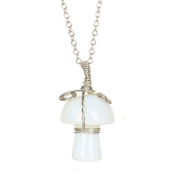 Necklace Mushroom Opalite Wrap-hotRAGS.com