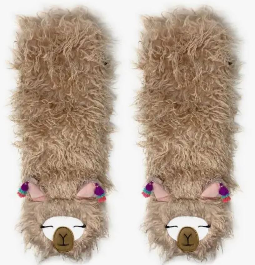 Llama Llama PNK - Women's Funny Cozy Indoor Slipper Socks-hotRAGS.com