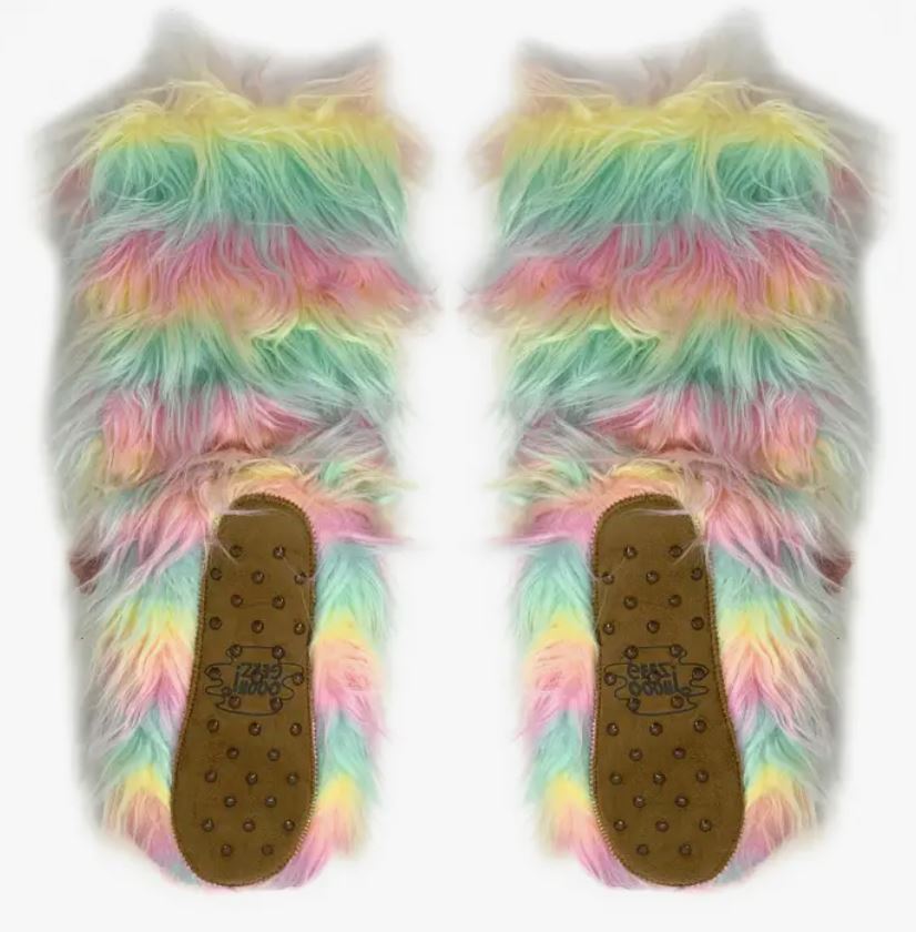 Funky Unicom | Women's Animal Fluffy House Sherpa Slippers-hotRAGS.com