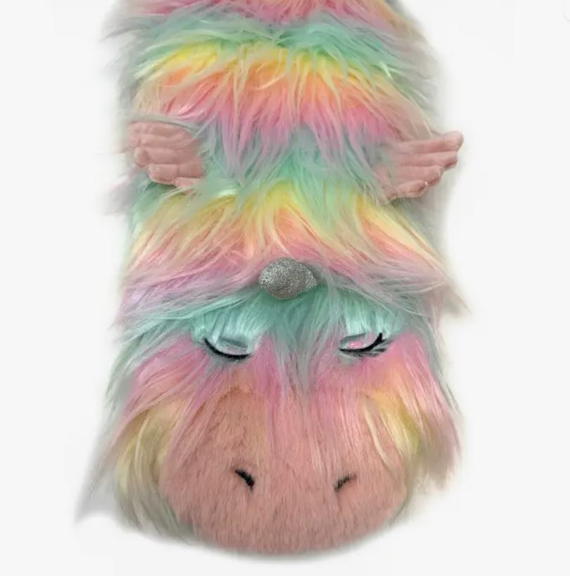 Funky Unicom | Women's Animal Fluffy House Sherpa Slippers-hotRAGS.com