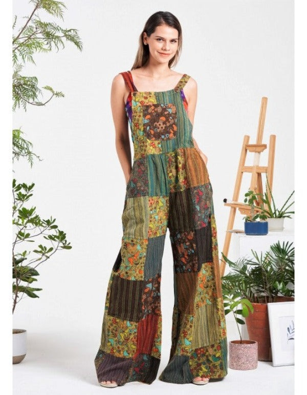 Overalls Patch Wide Leg Shroom - Unique-hotRAGS.com