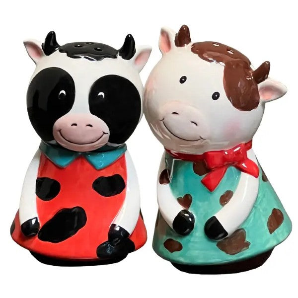 Salt and Pepper Set- Cute Cows-hotRAGS.com