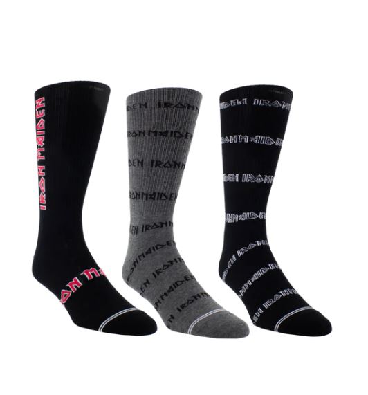 Socks -IRON MAIDEN ASSORT. CREW, 3 PAIRS-hotRAGS.com