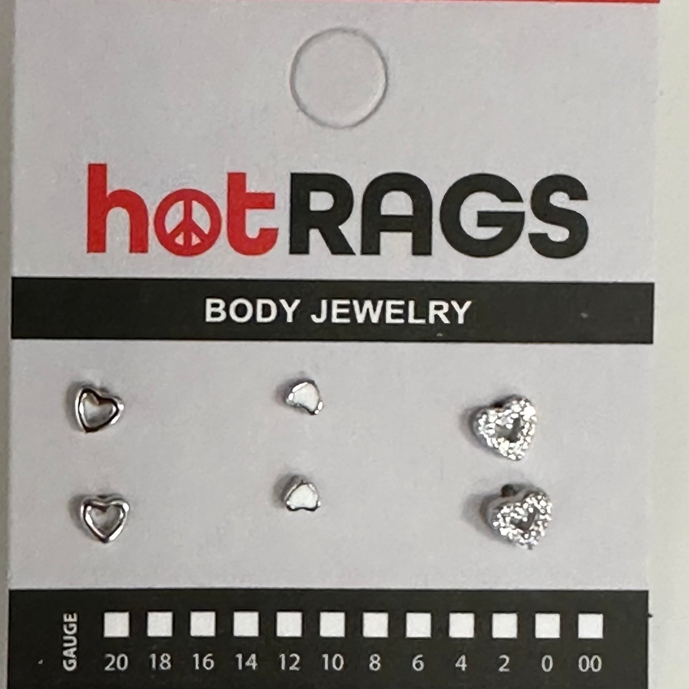 Earrings - 3pairs Cubic Zirconia - Hearts-hotRAGS.com