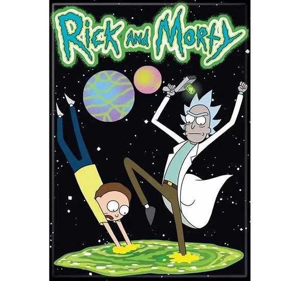 Rick Morty Green Magnet-hotRAGS.com