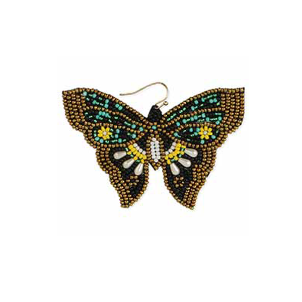 Earrings - Butterfly Seedbeed-hotRAGS.com