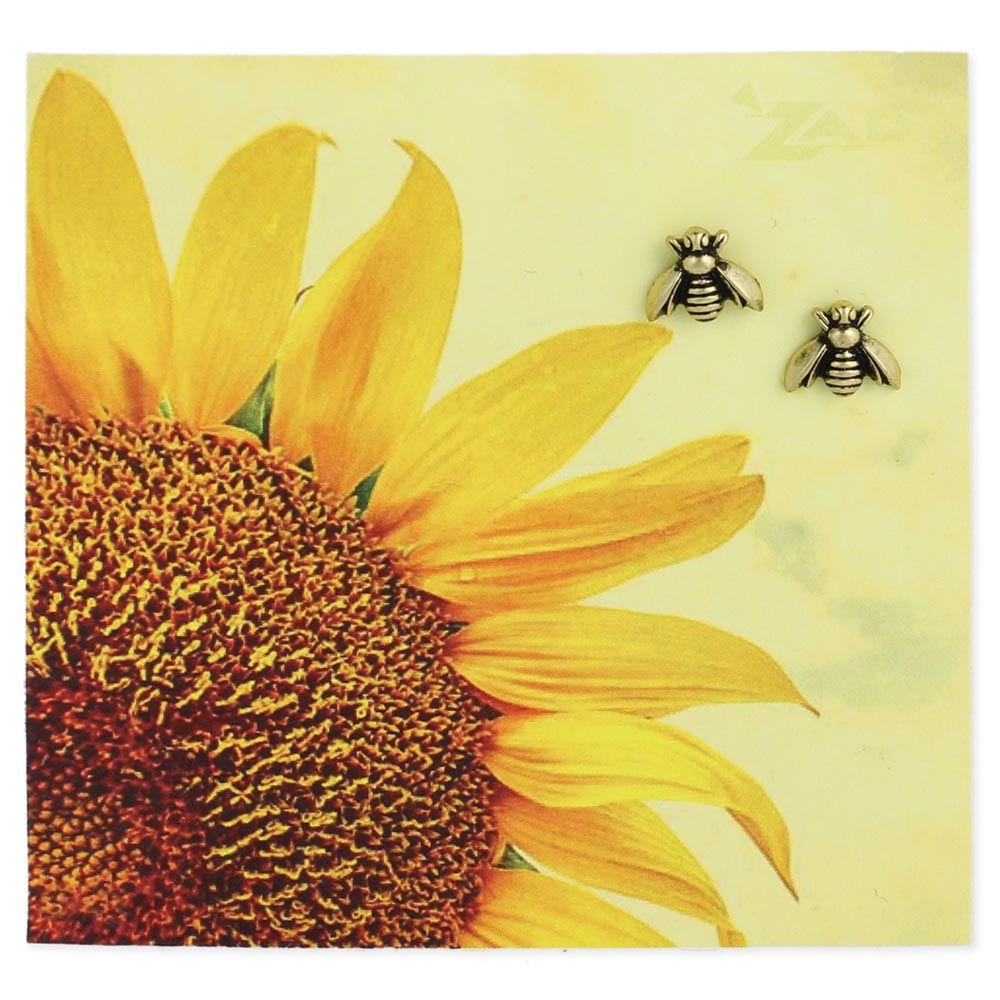 Earrings - Bees Antique - Gold-hotRAGS.com