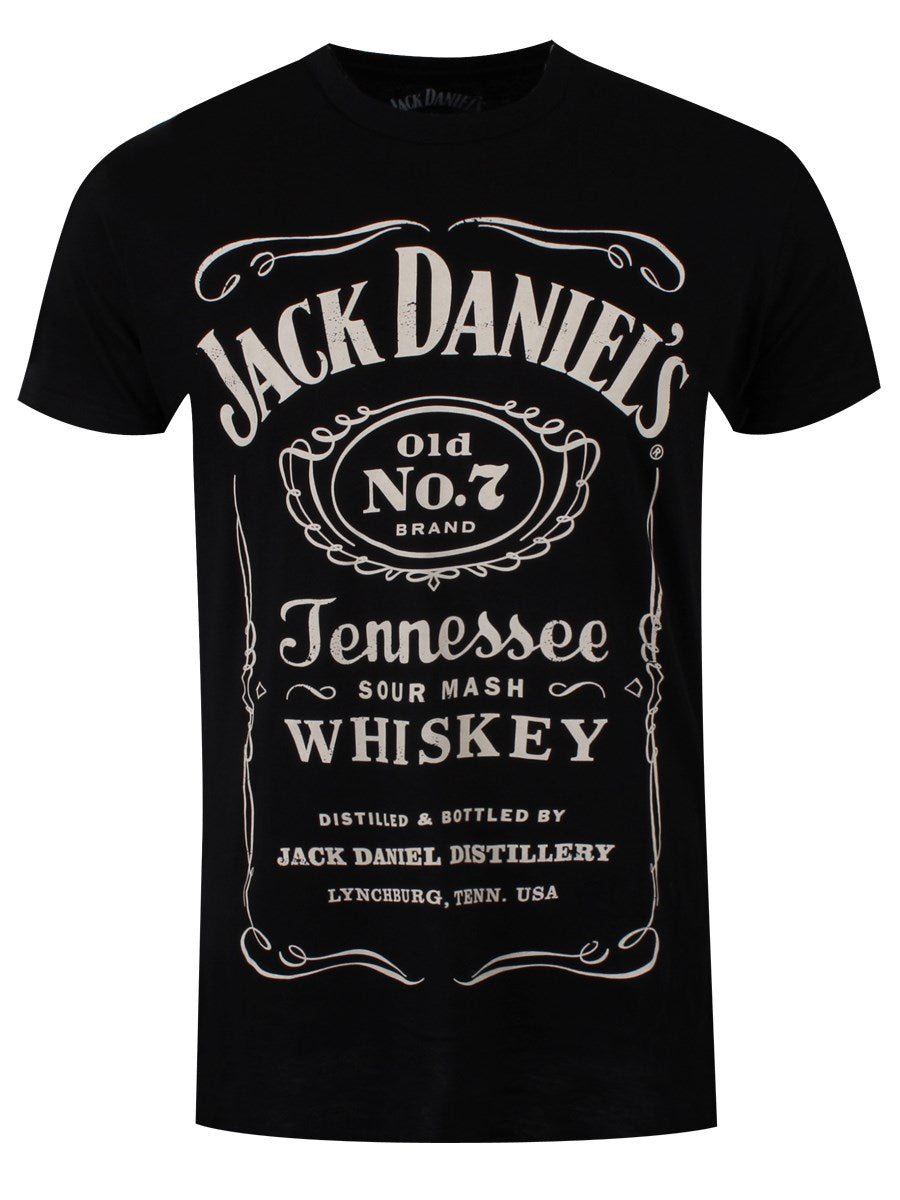 T SHIRT - Jack Daniels Label - Black-hotRAGS.com