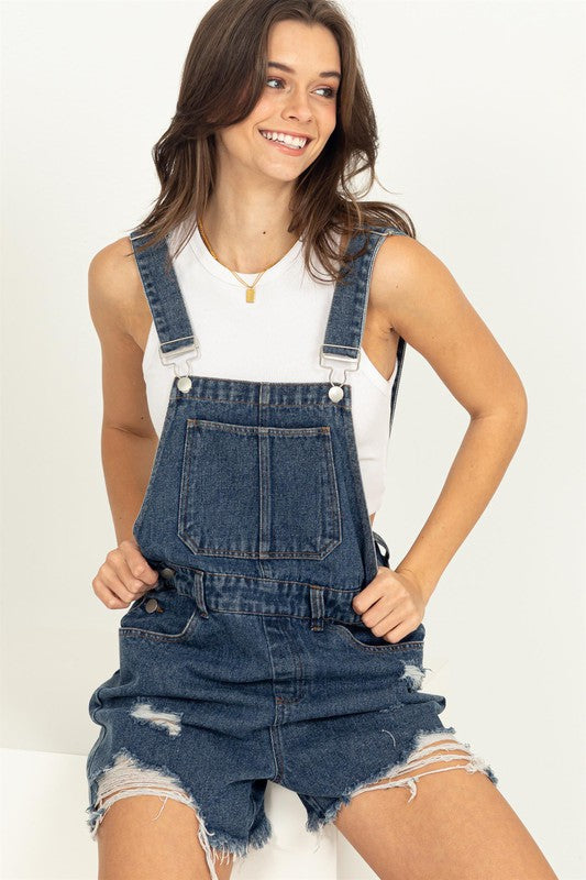 Shorts - Denim Overall Distress-hotRAGS.com