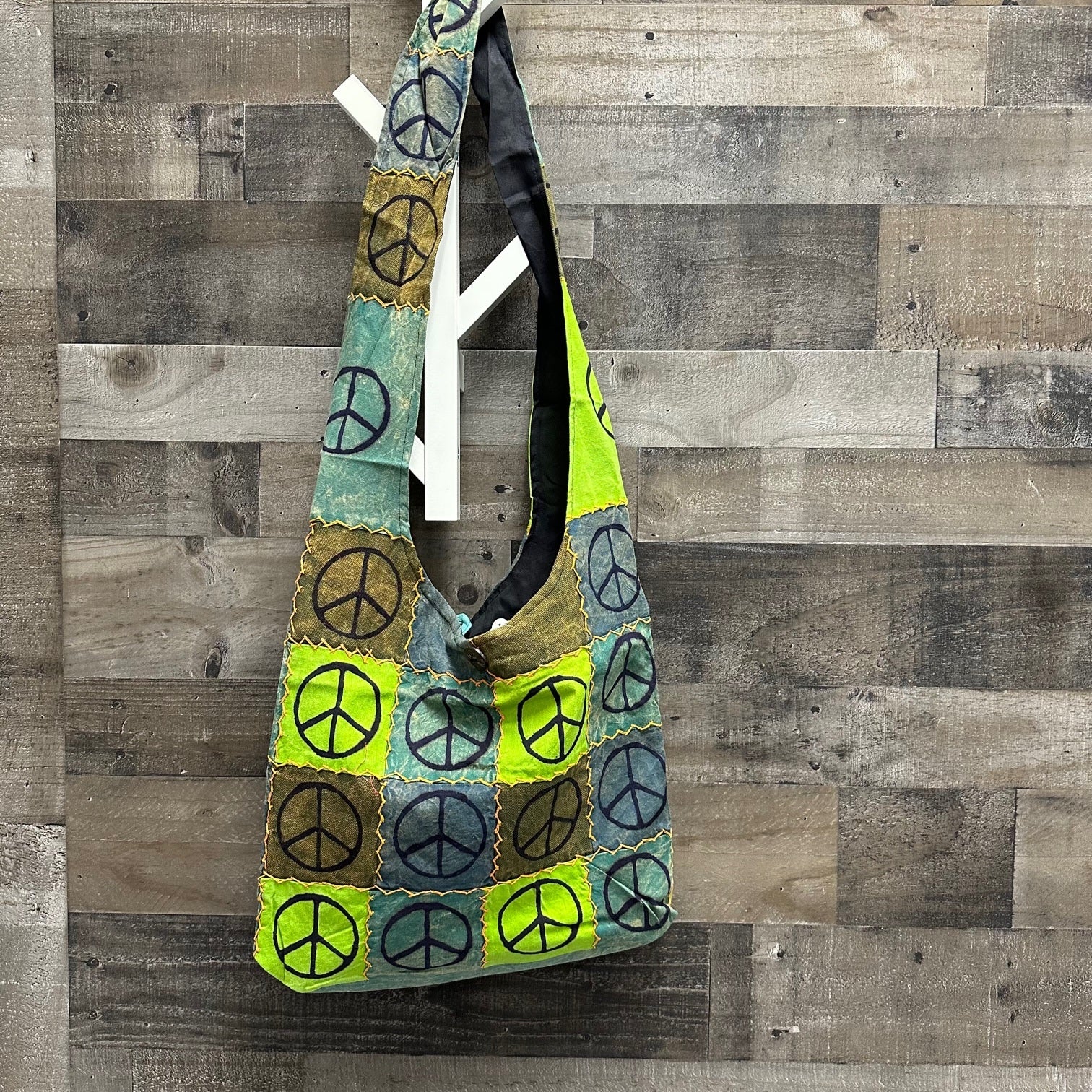 Peace Patchwork Bag - Green-hotRAGS.com