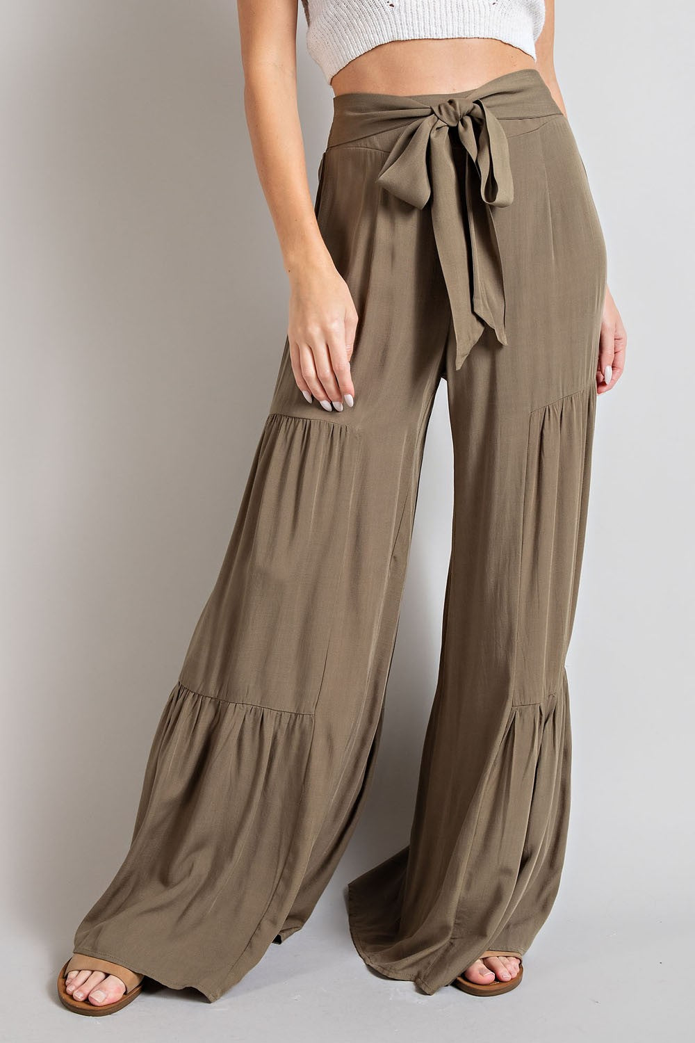 Pants - Tiered - Olive-hotRAGS.com