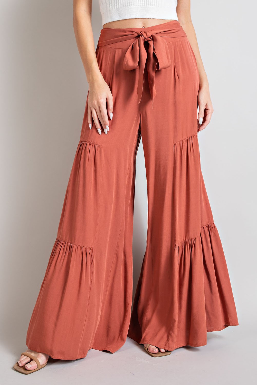 Tiered Terracotta Pants-hotRAGS.com