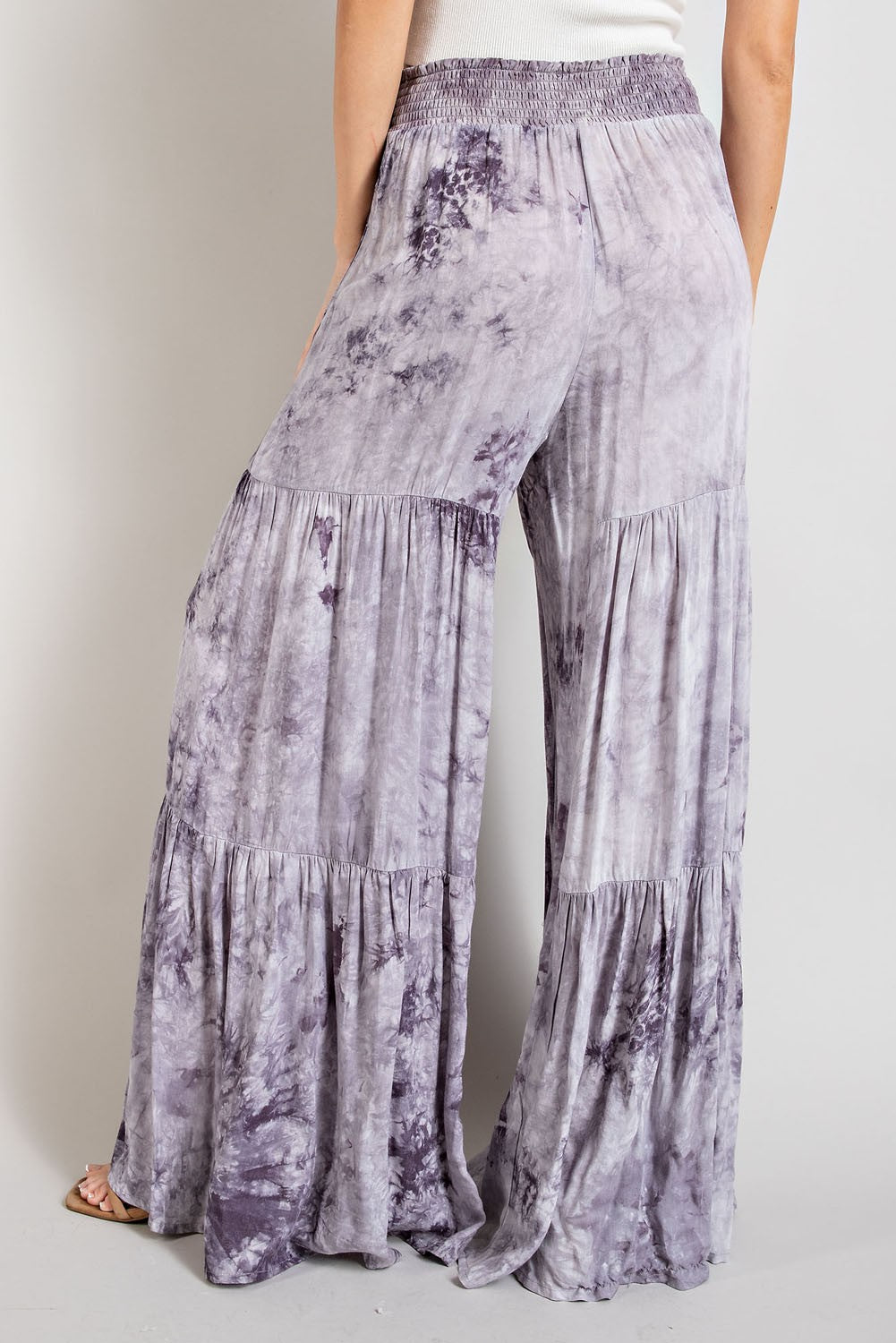 Tiered Pants - Tie Dye Grey-hotRAGS.com