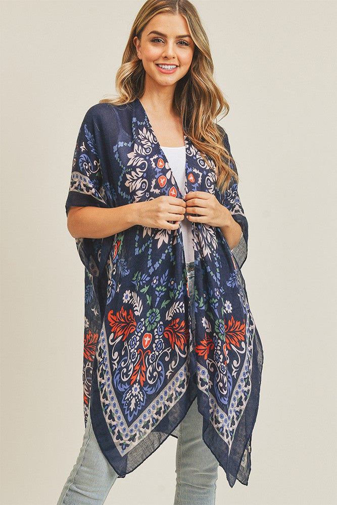 Kimono Bohemian Navy/beige-hotRAGS.com