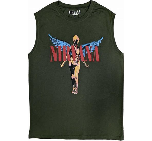 Nirvana - Unisex Muscle Tank Top -t-shirt - Angelic - Green-hotRAGS.com