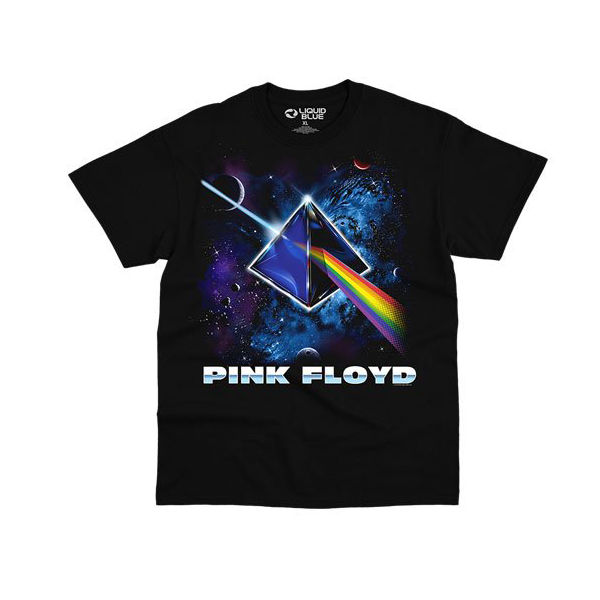 T-shirt - Pink Floyd Prism Pink - Black-hotRAGS.com