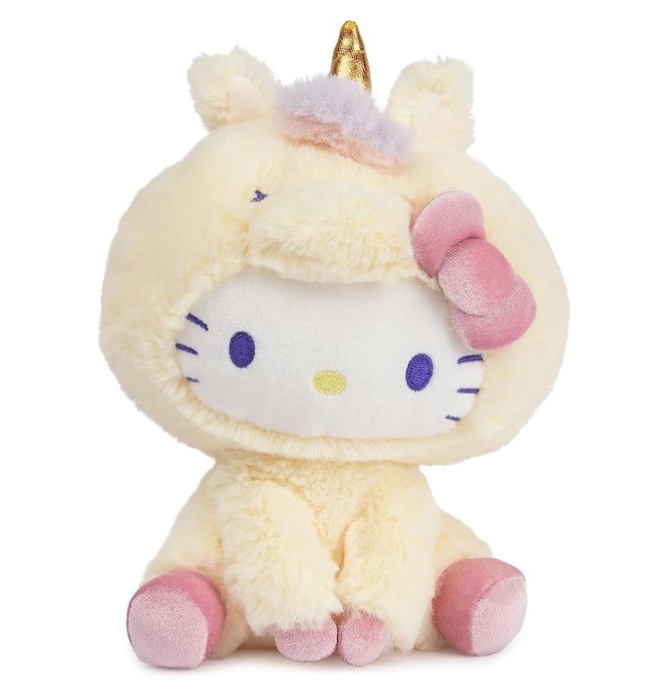 Sanrio Hello Kitty Unicorn Plush Toy, Premium Stuffed Animal for Ages 1 and Up, Yellow, 6”-hotRAGS.com