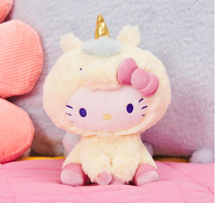 Sanrio Hello Kitty Unicorn Plush Toy, Premium Stuffed Animal for Ages 1 and Up, Yellow, 6”-hotRAGS.com