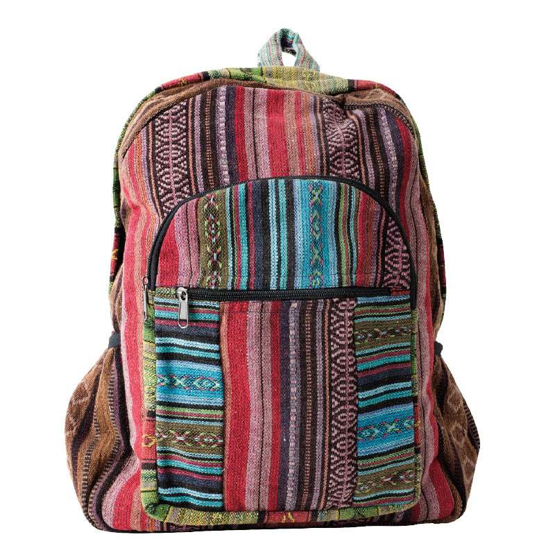 Backpack Blue Red Striped-hotRAGS.com