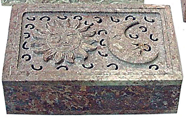 Box-Soapstone Sun and Moon box -4x6"-hotRAGS.com