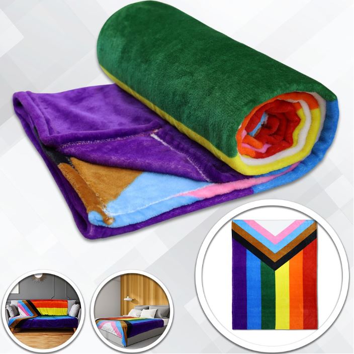 Progress Pride Soft Plush 50x60in Blanket-hotRAGS.com