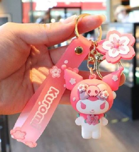 Keychain - Sanrio Kuromi - Pink-hotRAGS.com