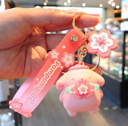 Keychain Pom Pom Pink-hotRAGS.com