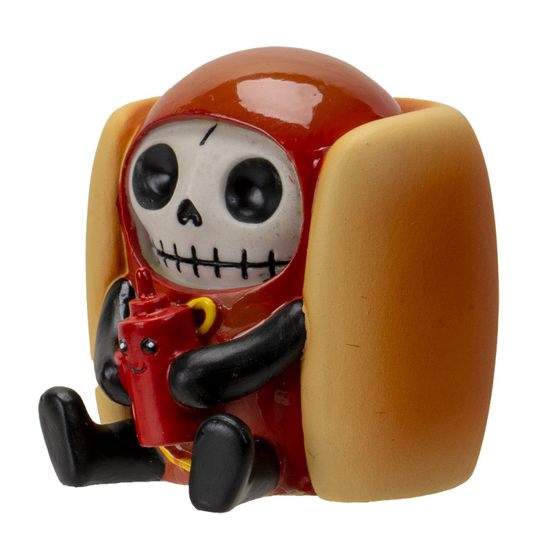 Furrybones Frank Skeleton Hotdog Complete With His Very Own Ketchup Bottle In Hand-hotRAGS.com