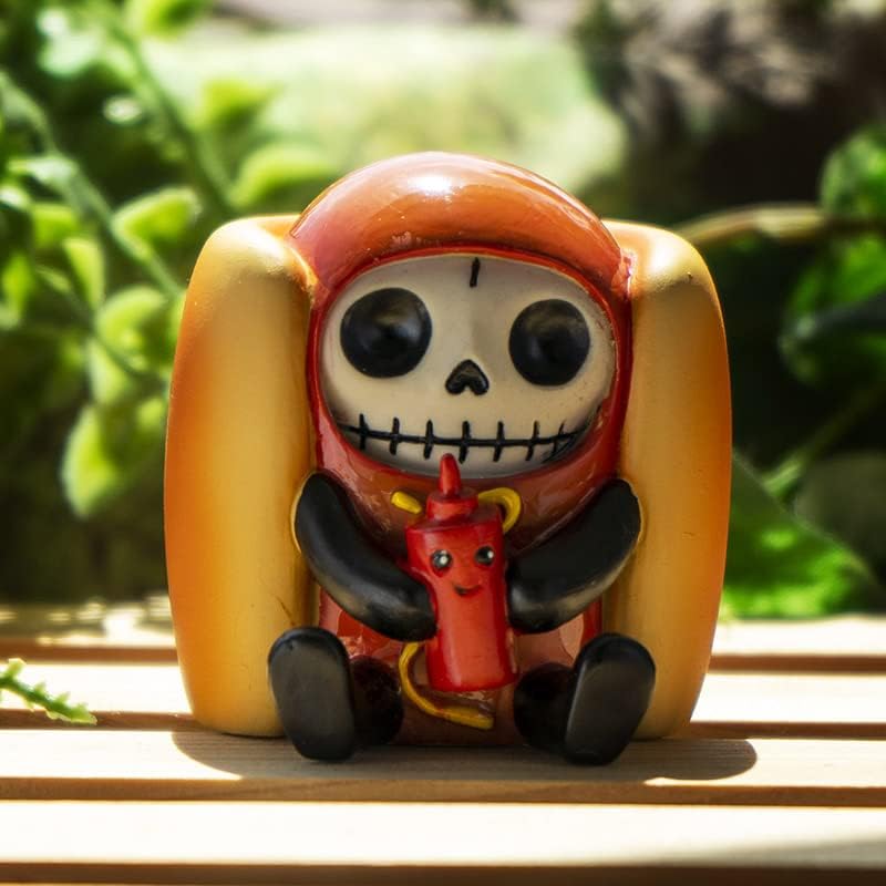 Furrybones Frank Skeleton Hotdog Complete With His Very Own Ketchup Bottle In Hand-hotRAGS.com
