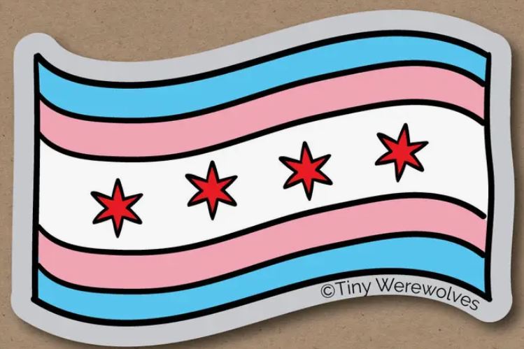 Sticker - Chicago Transgender 3-hotRAGS.com