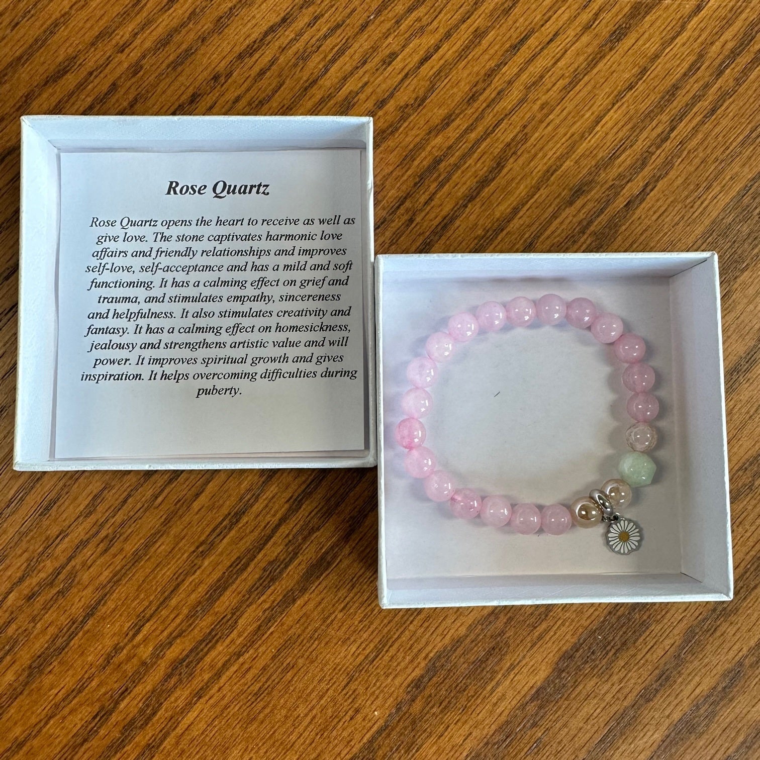Bracelet -Rose Quartz - Daisy-hotRAGS.com