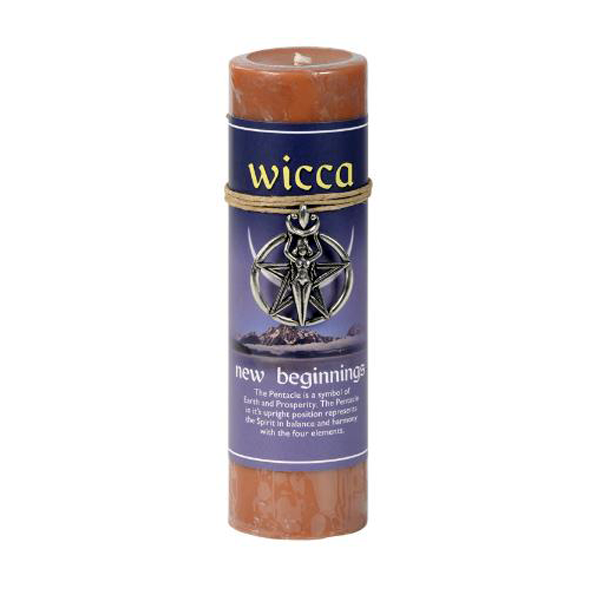 Candle And Pendant - Wicca Candle - New Beginnings-hotRAGS.com