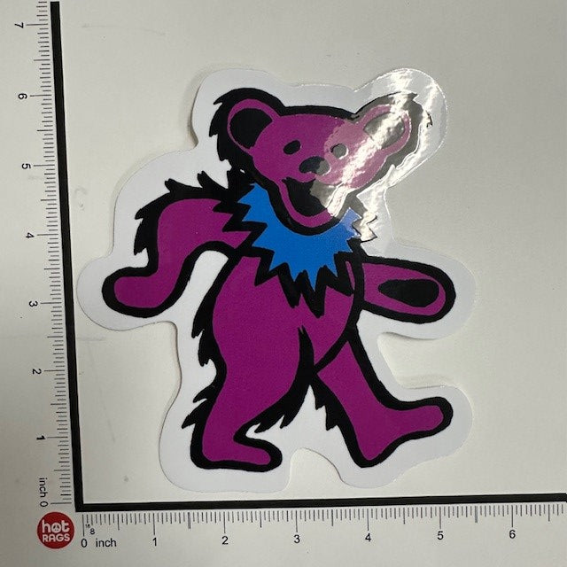 Sticker - Grateful Dead Bear - Purple-hotRAGS.com