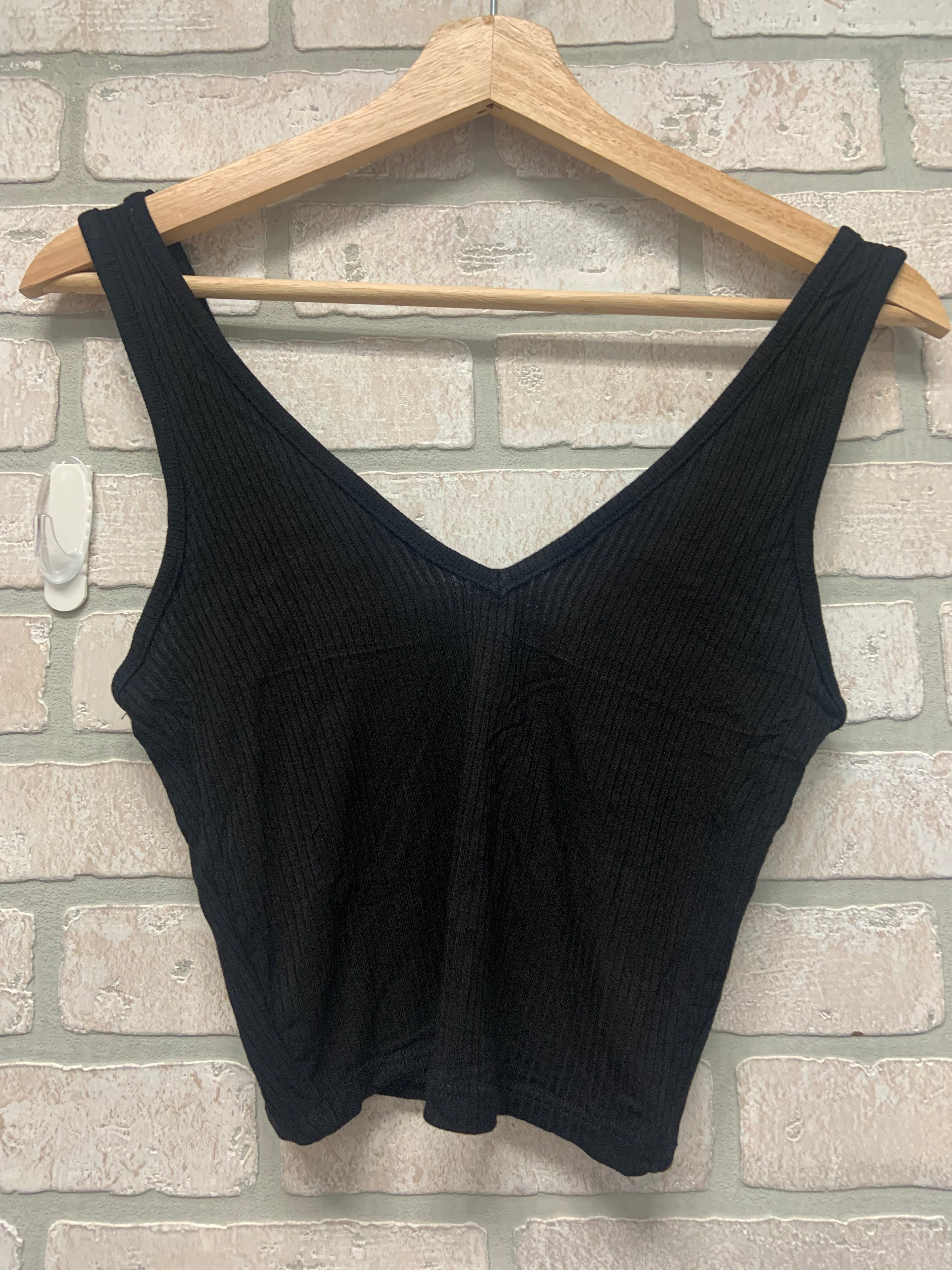 Jr Tank Top Open Back Strap Top - Black-hotRAGS.com