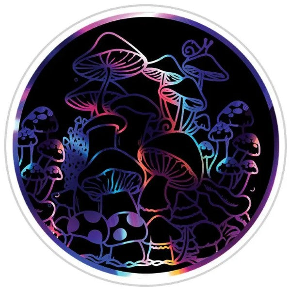 Sticker - Mushrooms Round-hotRAGS.com