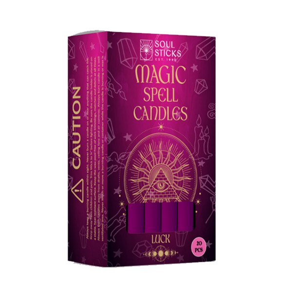 CANDLES -Soul Sticks 4" Magic Spell Chime Taper Premium Candles 20 pcs for Rituals, Ceremonies, Meditation, Altar and Spells-hotRAGS.com