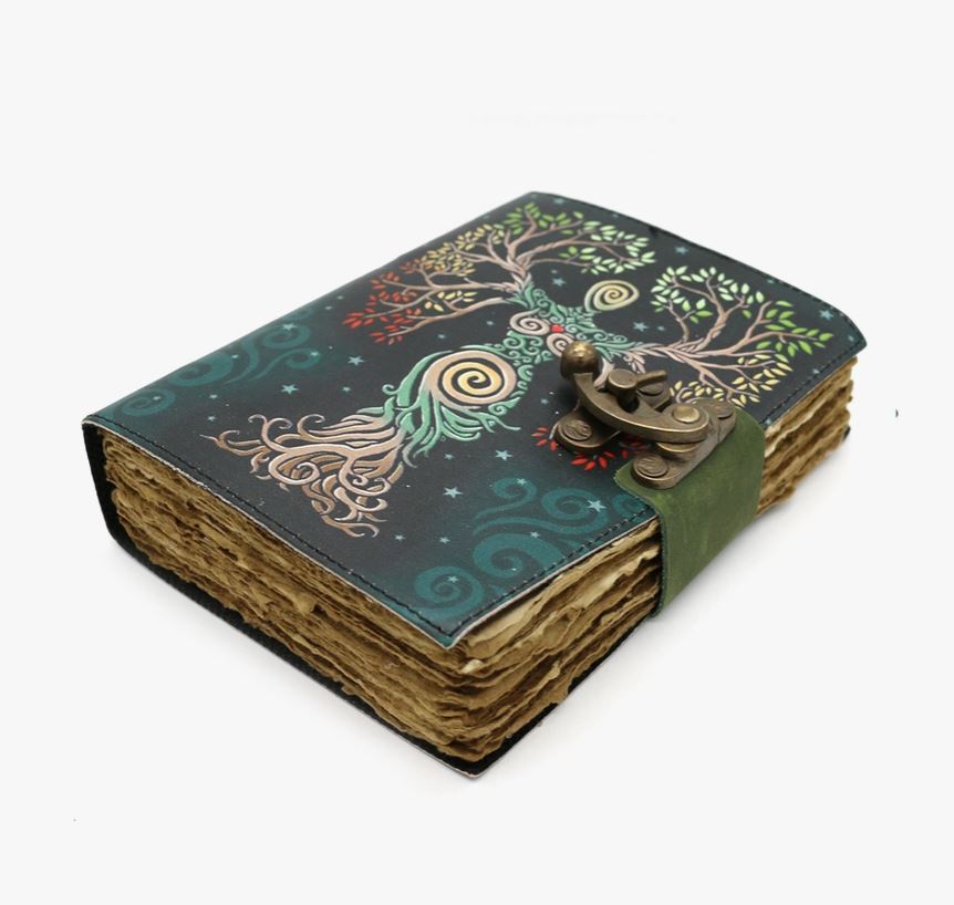 Journal - Goddess Tree of Life Leather Blank Journal Spell Book-hotRAGS.com