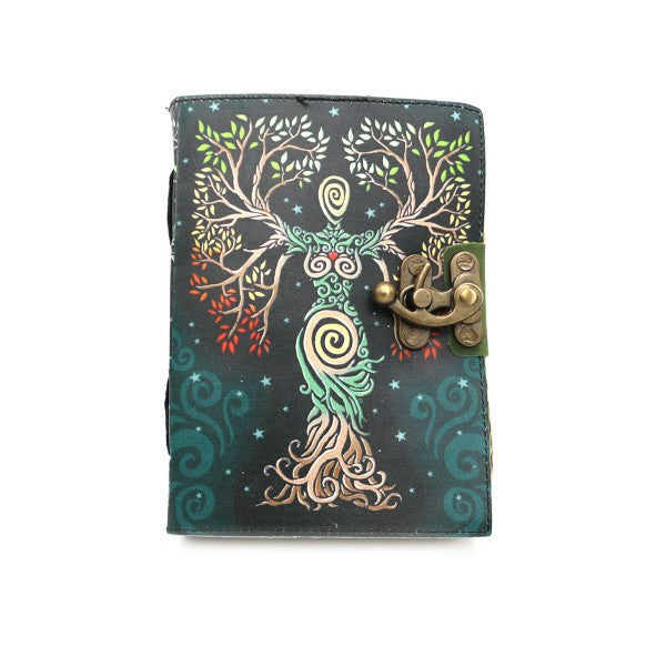 Journal - Goddess Tree of Life Leather Blank Journal Spell Book-hotRAGS.com