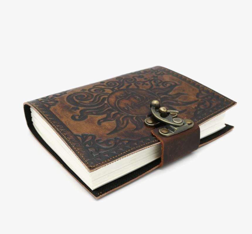 Journal - Celestial Embossed Leather Blank Journal Spell Book-hotRAGS.com