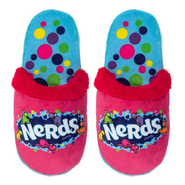 Slippers - Nerds Fuzzy Slipper Slides-hotRAGS.com