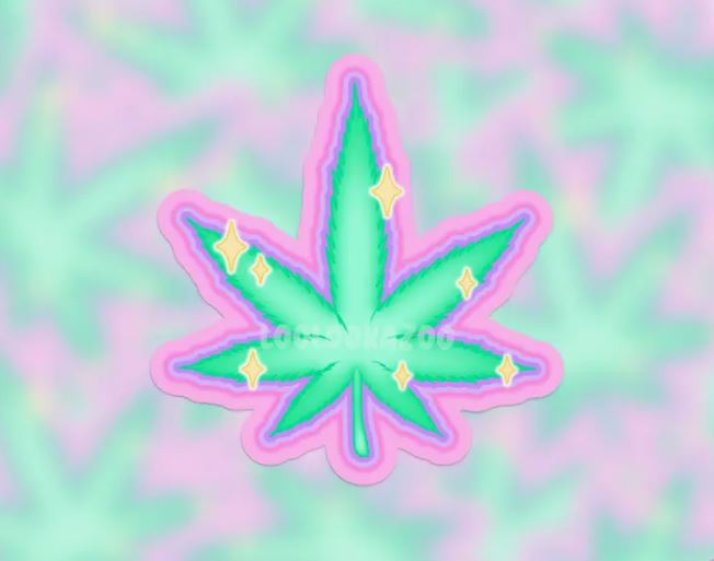 Sticker - 420 Matte Leaf 3-4"-hotRAGS.com