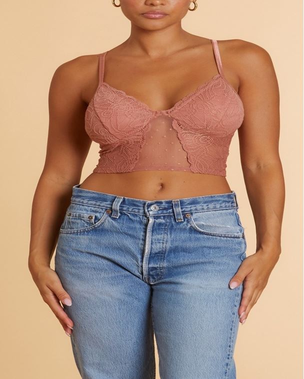 Bralette - Laced Textured - Sheer-hotRAGS.com
