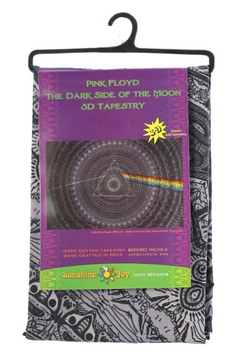 Tapestry - 3D Pink Floyd The Dark Side of the Moon Shadow Black Tapestry 60x90-hotRAGS.com