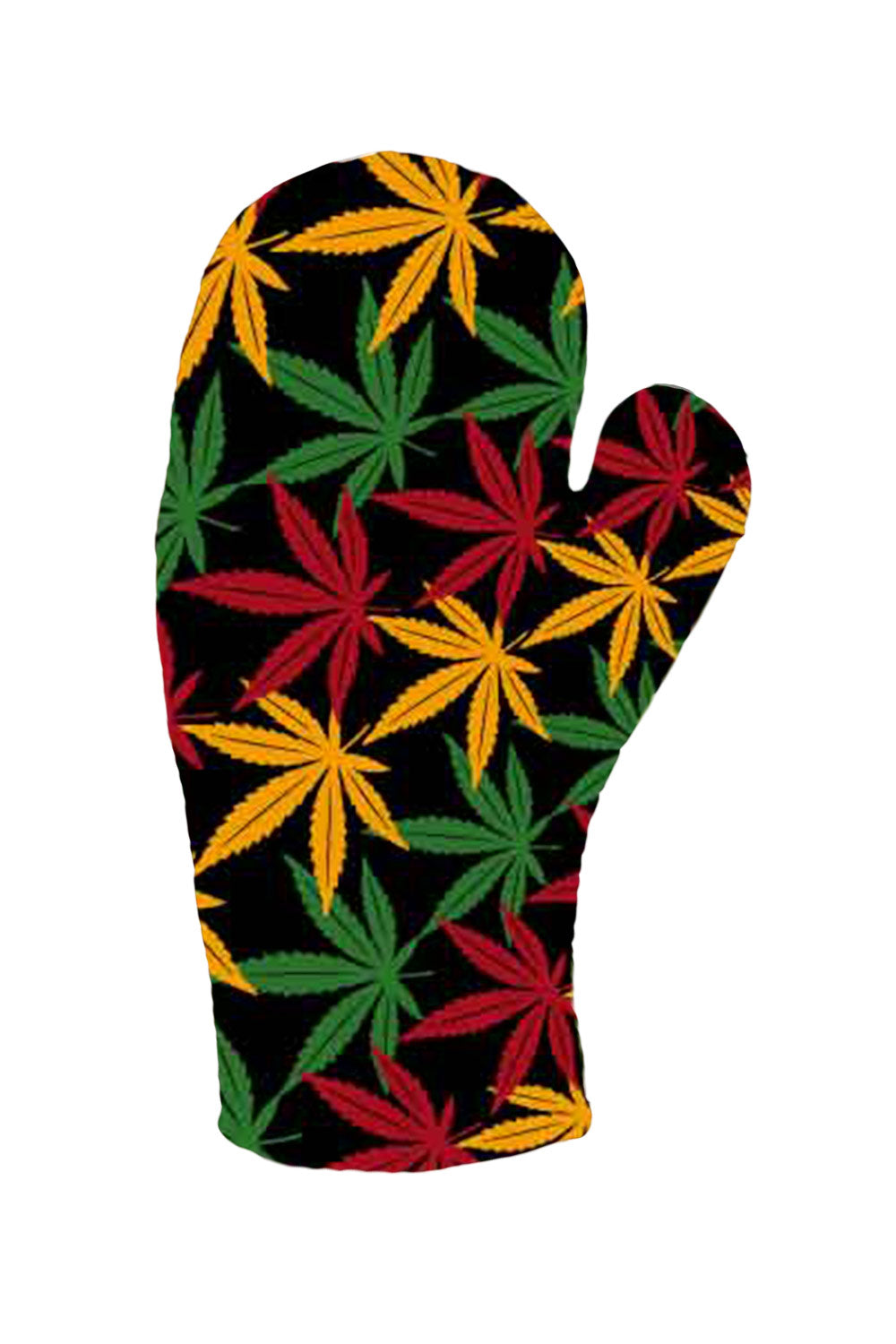 Kitchen Oven Mitt -  3D Rasta Leaf-hotRAGS.com